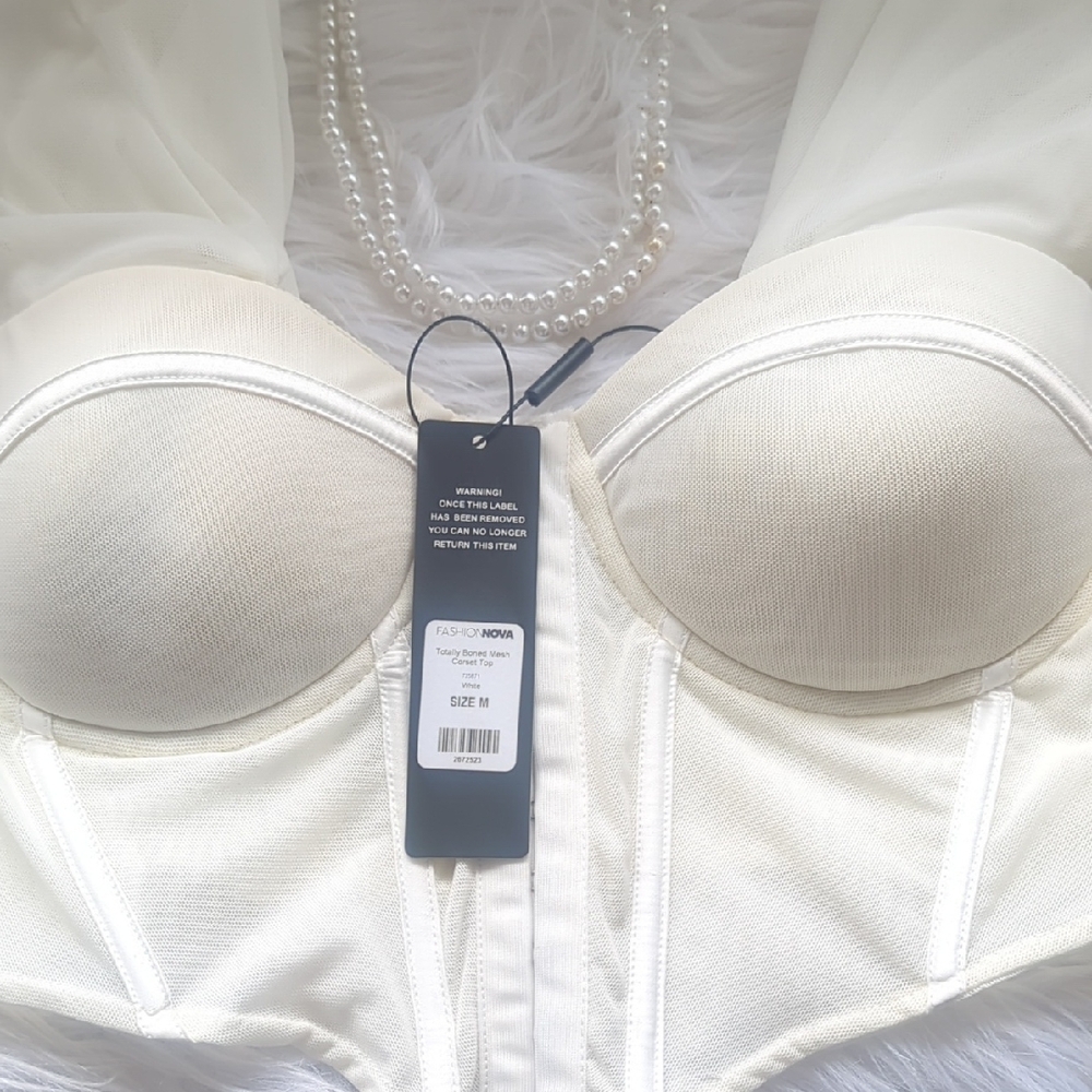 Fashion Nova White  Crop Top